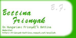 bettina frisnyak business card